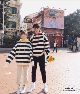 Áo kẻ mũ phối màu (KT)