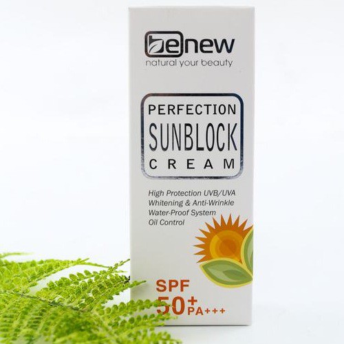 Kem Chống Nắng Benew BENEW PERFECTION SUN BLOCK CREAM SPF 50 PA +++ Hàn Quốc Trắng Da, Bật Tông, Kiềm Dầu 50ml/Hộp