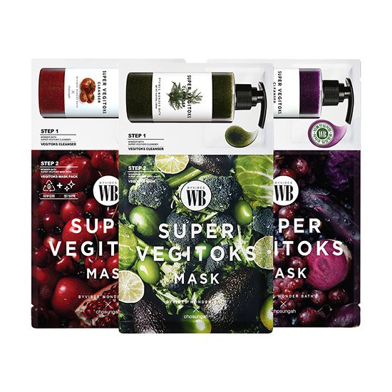 [ HOT - Hộp 6 Miếng ] - Mặt Nạ Rau Củ Super Vegitoks Mask 2 Step Hàn Quốc