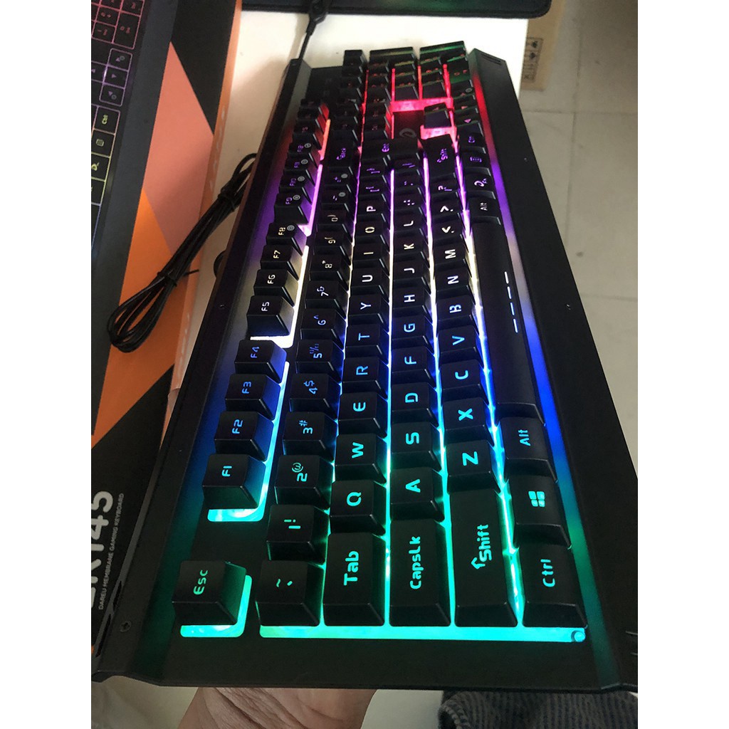 Bàn phím gaming E-Dra EK701,Dareu LK145 led RGB hàng cũ chính hãng - Dây dài chống nhiễu cổng USB_Game Led