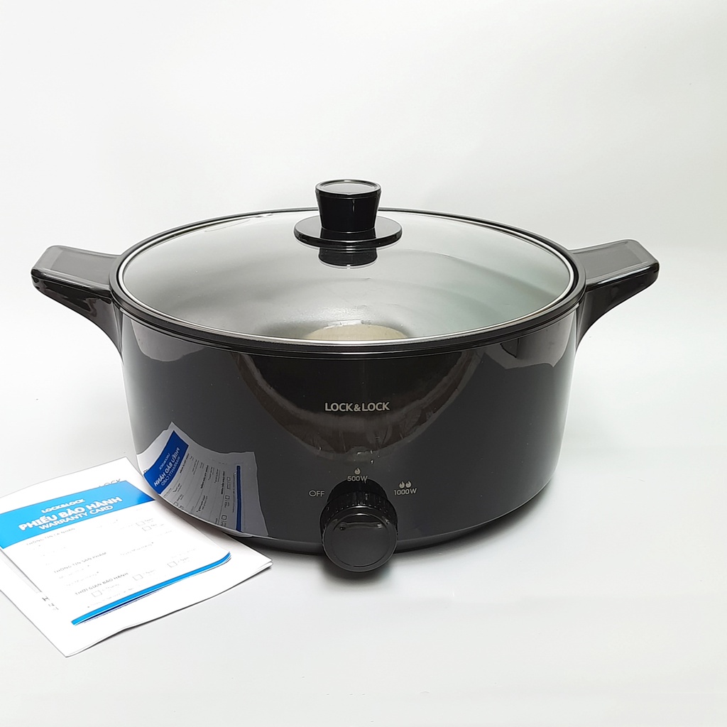 Nồi Lẩu Điện Chính Hãng Lock&amp;Lock Versatile Hot Pot EJP546BLK 4 Lít