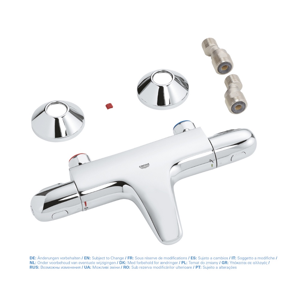 Bộ trộn nổi kèm xả bồn tắm GROHE Grohtherm 1000 2 chế độ bề mặt mạ chrome hiện đại sang trọng - 34155003