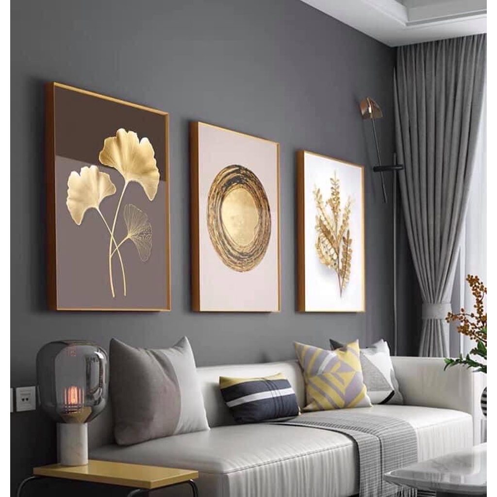 Bộ Tranh Treo Tường Decor Tráng Gương Phong Cách Bắc Âu. Treo Phòng Ngủ Phòng Khách. Tặng Kèm Đinh Treo H1