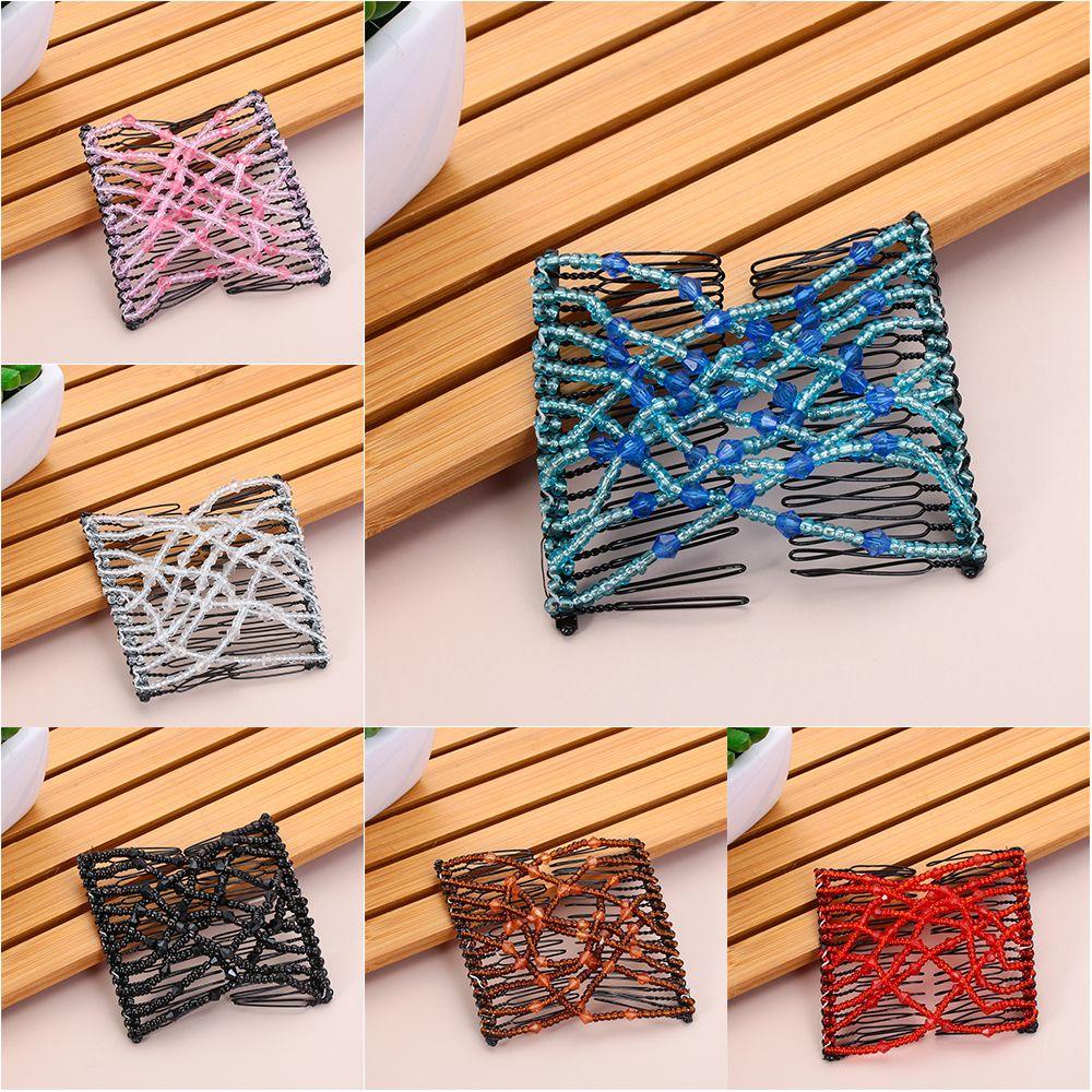 Lược Đôi Búi Tóc Co Giãn Đính Hạt Thời Trang Cho Nữ