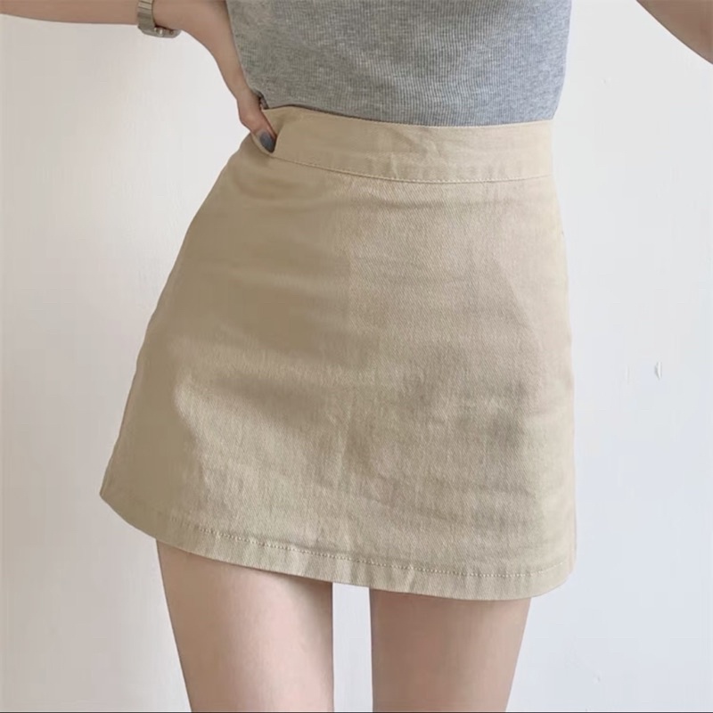 Chân váy Kaki chữ A có QUẦN BẢO HỘ lưng chun phía sau - Meadow | BigBuy360 - bigbuy360.vn