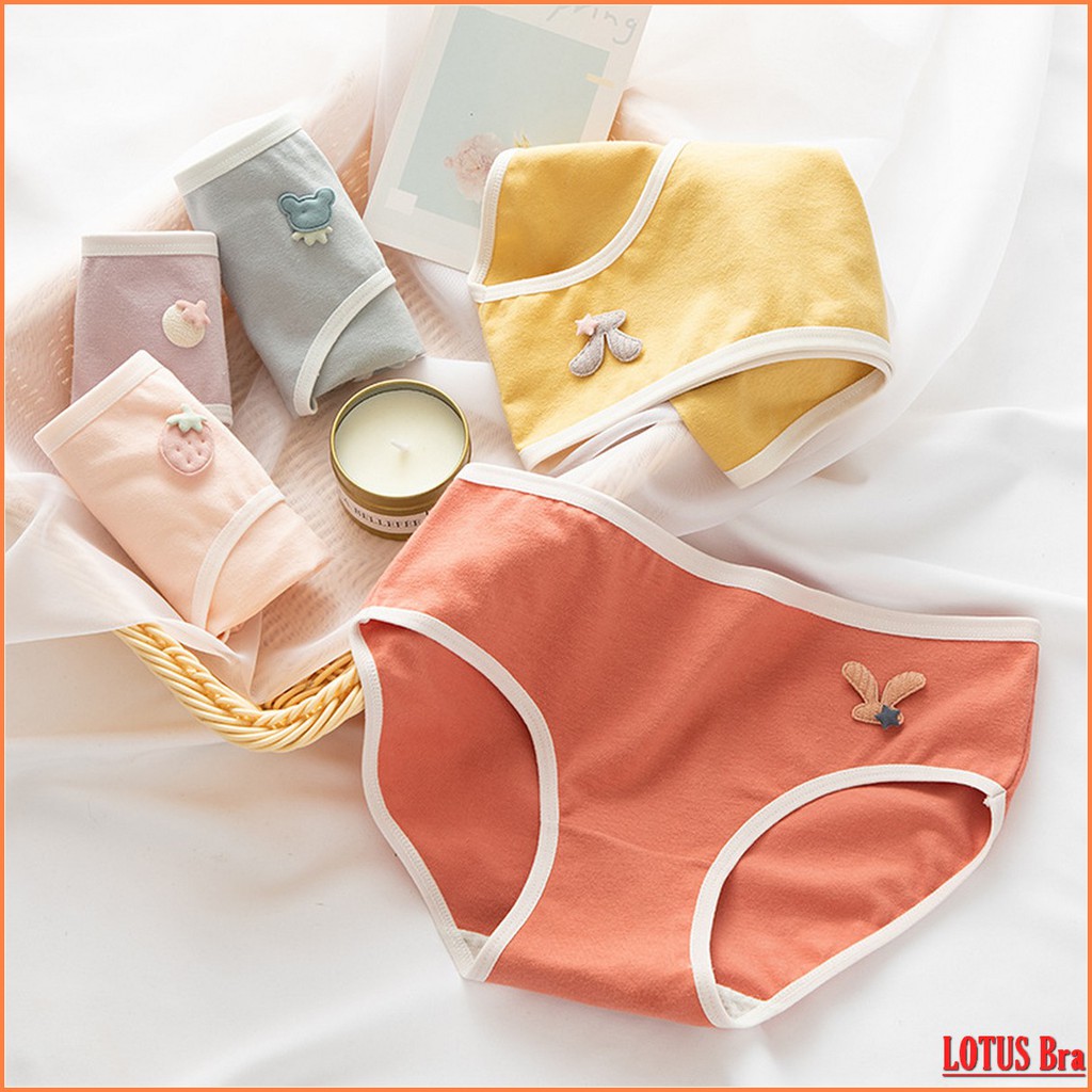 Set 5 quần lót cotton nữ dễ thương NuciFera mẫu Hoạt hình chất mềm thoáng khí co dãn