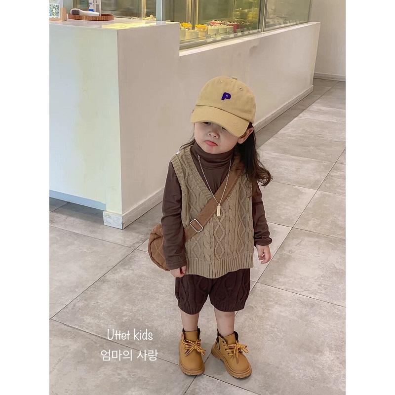 ÁO GILE LEN GÂN CHO BÉ GÁI VÀ BÉ TRAI PHONG CÁCH HÀN QUỐC RẤT ĐẸP FORM CHUẨN