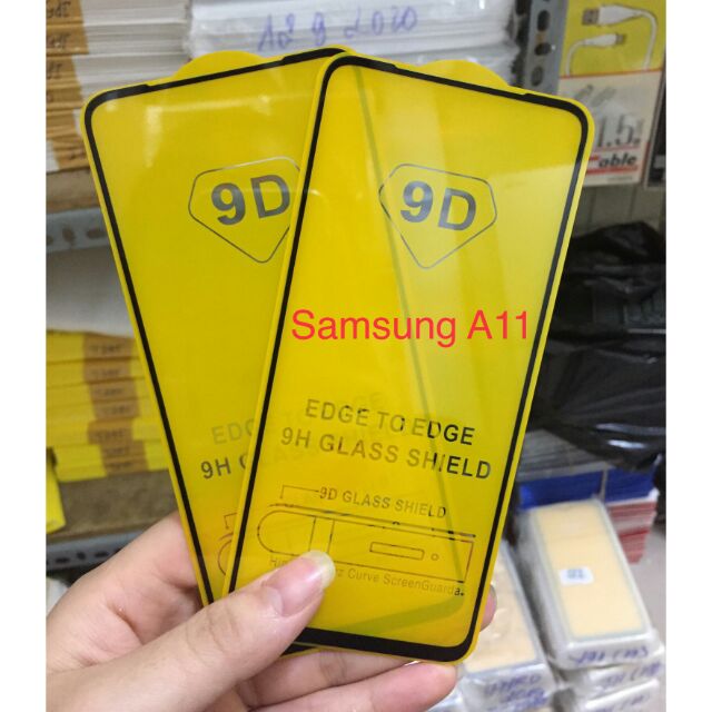 Kính cường lực full màn 9D Galaxy A11 (mới) ,bảo vệ màn hình