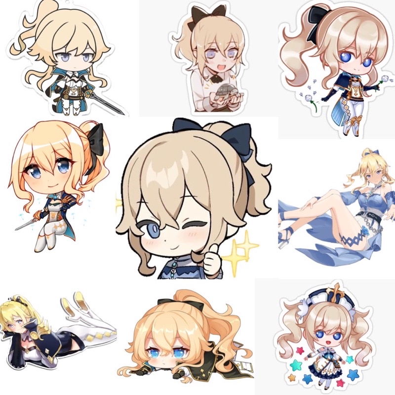 Hình dán Sticker Jean Genshin impact 30-60 ảnh ép lụa khác nhau