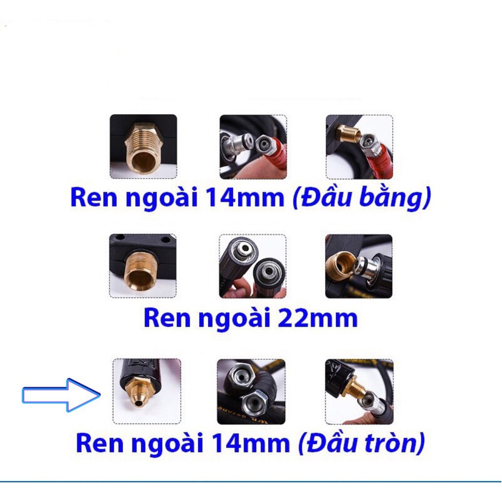 Súng Xịt Rửa Xe Nước Áp Lực Cao - Rửa Ô Tô, Xe Máy Ren M22 Và M14 Thông Dụng