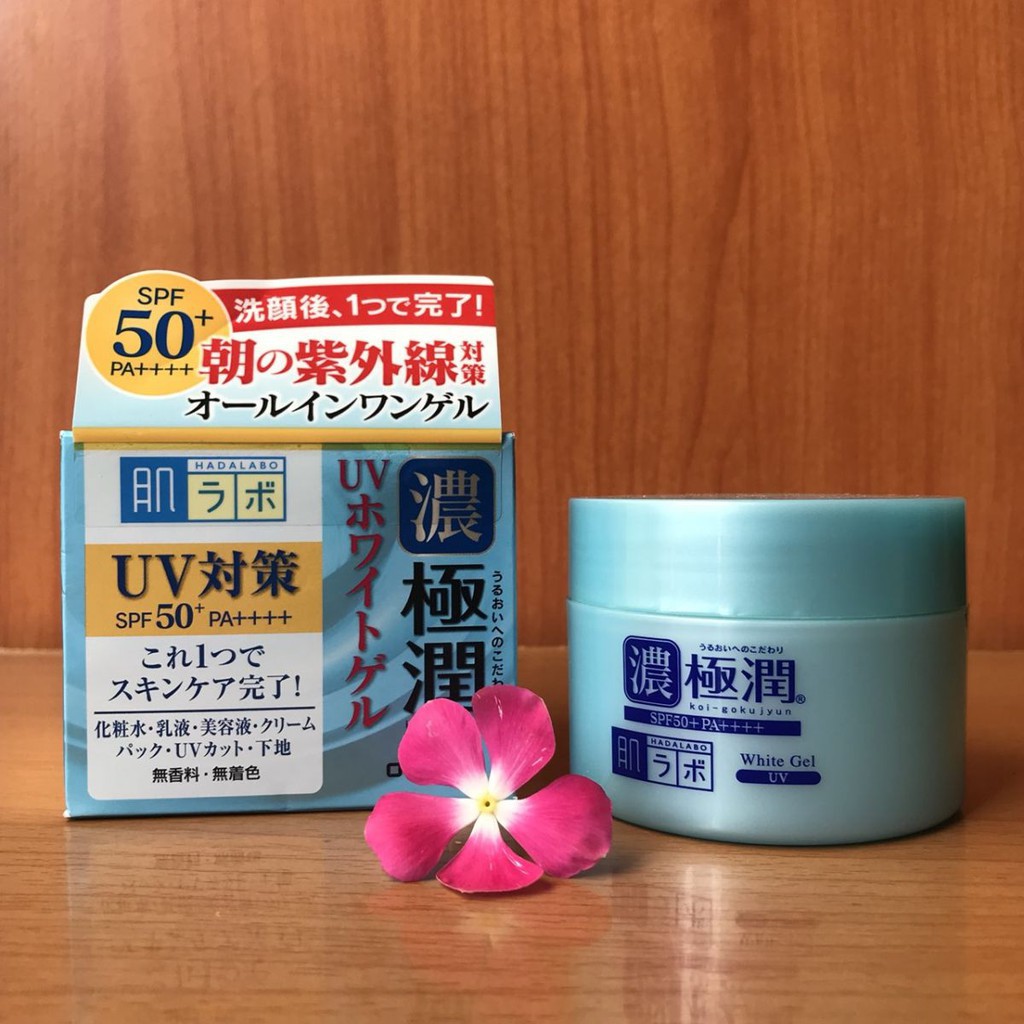Kem dương da Hadalabo UV white gel 90g nhật bản