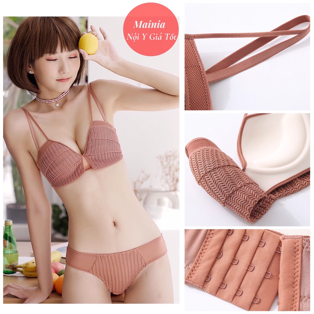 Áo Ngực Su Thông Hơi Phối Ren Đan Không Gọng Nâng Ngực Cực Xịn Xò Mainia Shop