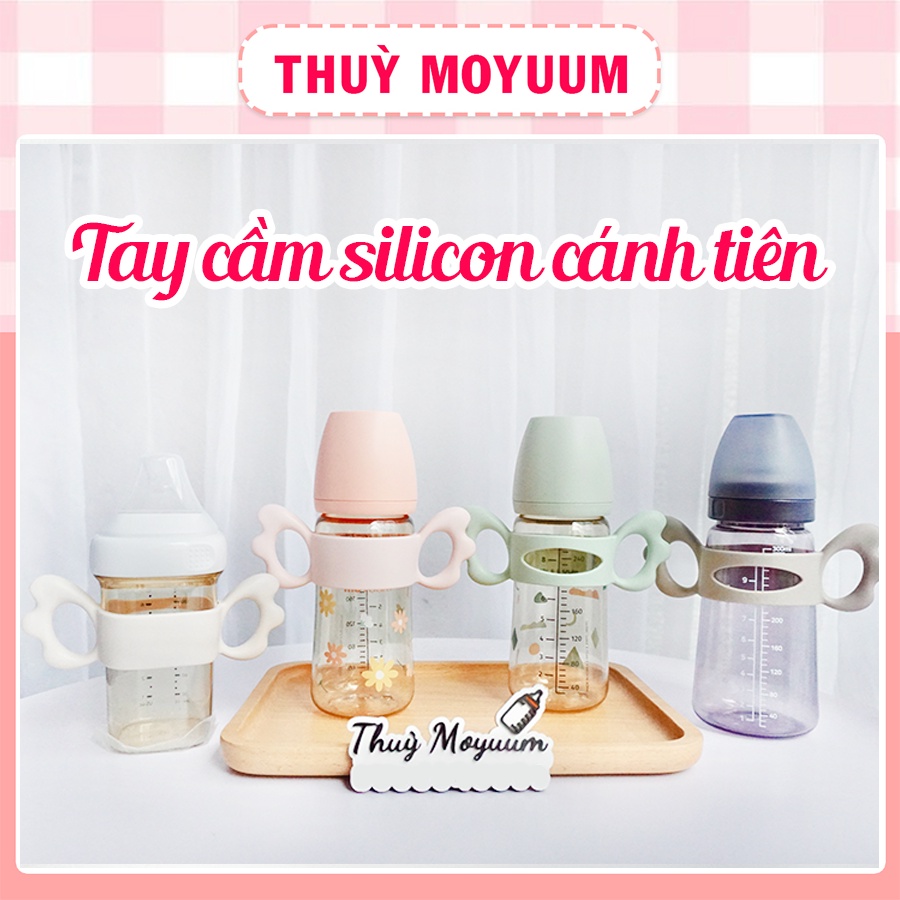 Tay cầm bình sữa silicon cánh tiên ( Lắp vào bình moyuum, upis...)