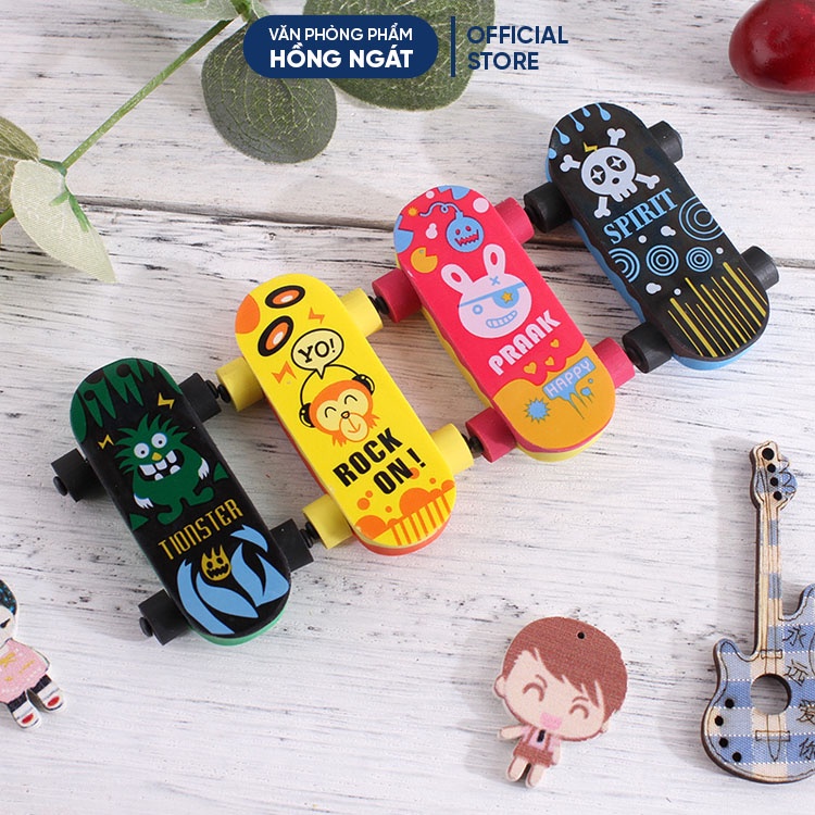 Tẩy bút chì hình xe trượt, đồ dùng học tập dễ thương cute giá rẻ làm quà tặng học sinh văn phòng phẩm T03