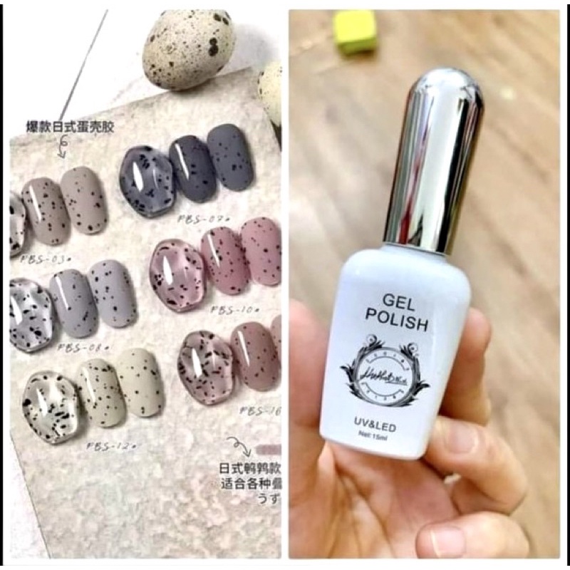 Top trứng cút gel polish chai 15ml