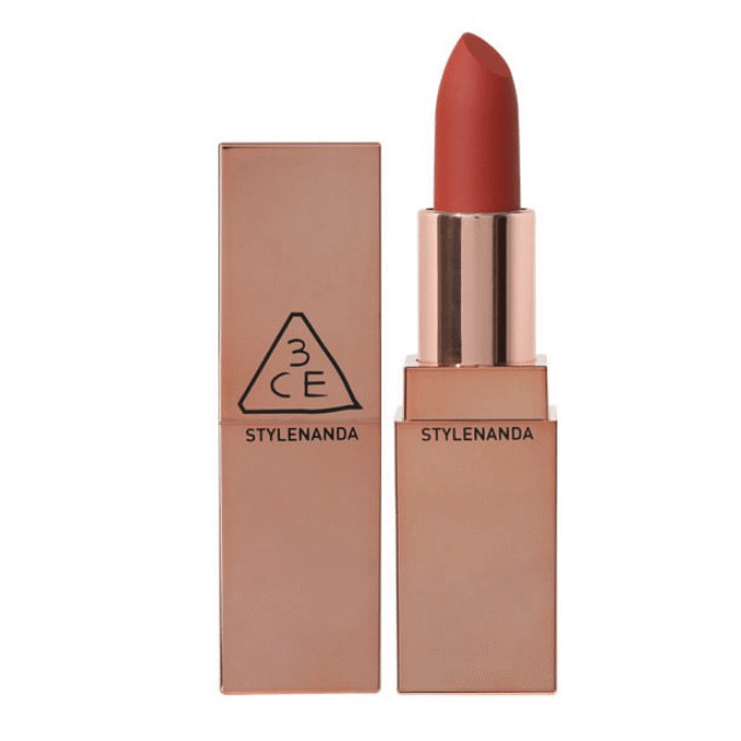 Son Thỏi Siêu Hot 3CE Matte Lip Color #228 Red Seventies: Tone đỏ đất thời thượng