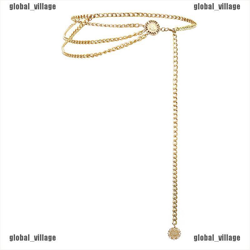 Thắt lưng dây xích kim loại phong cách retro thời trang chất lượng cao