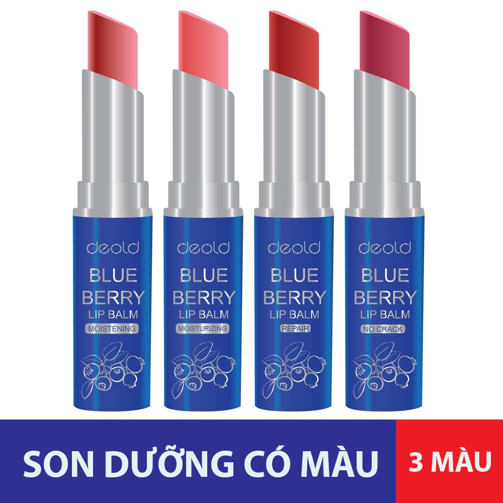 Son dưỡng có màu không chì DEOLD Blueberry Lip Balm Hà Lan