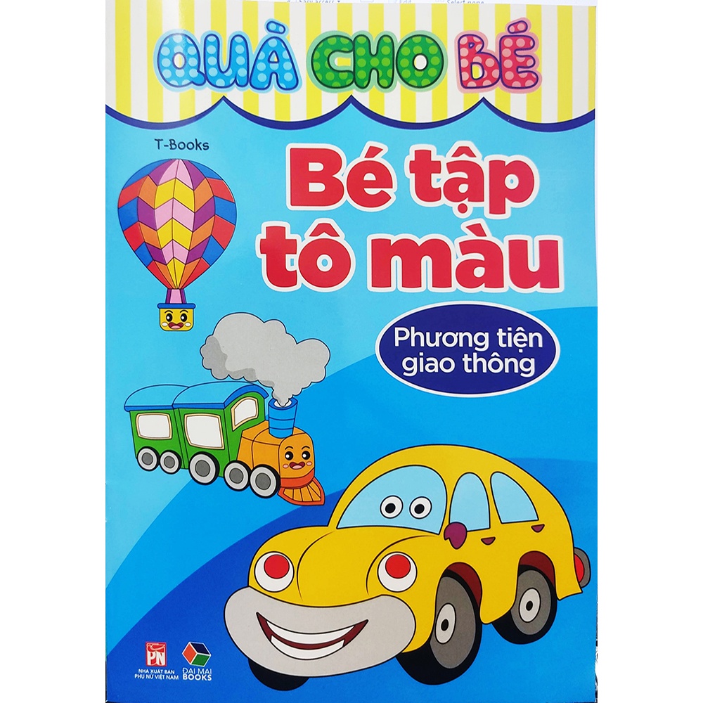 Sách tô màu - Quà cho bé - Combo 12 cuốn bé tập tô màu Đại Mai books