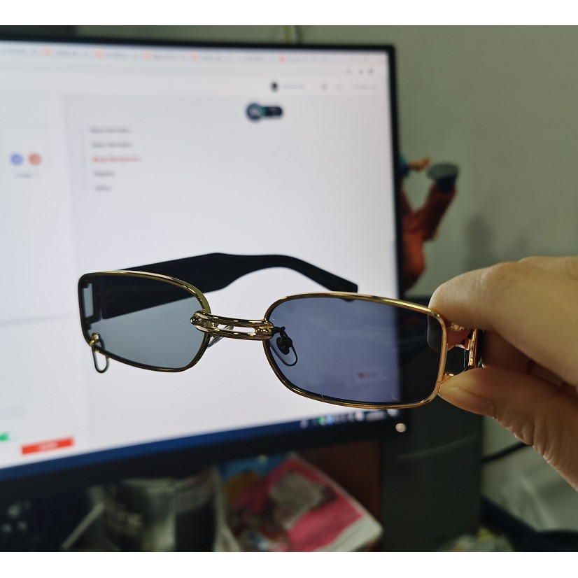 Kính mát gọng hình chữ nhật kim loại thời trang GW 002 03 BK