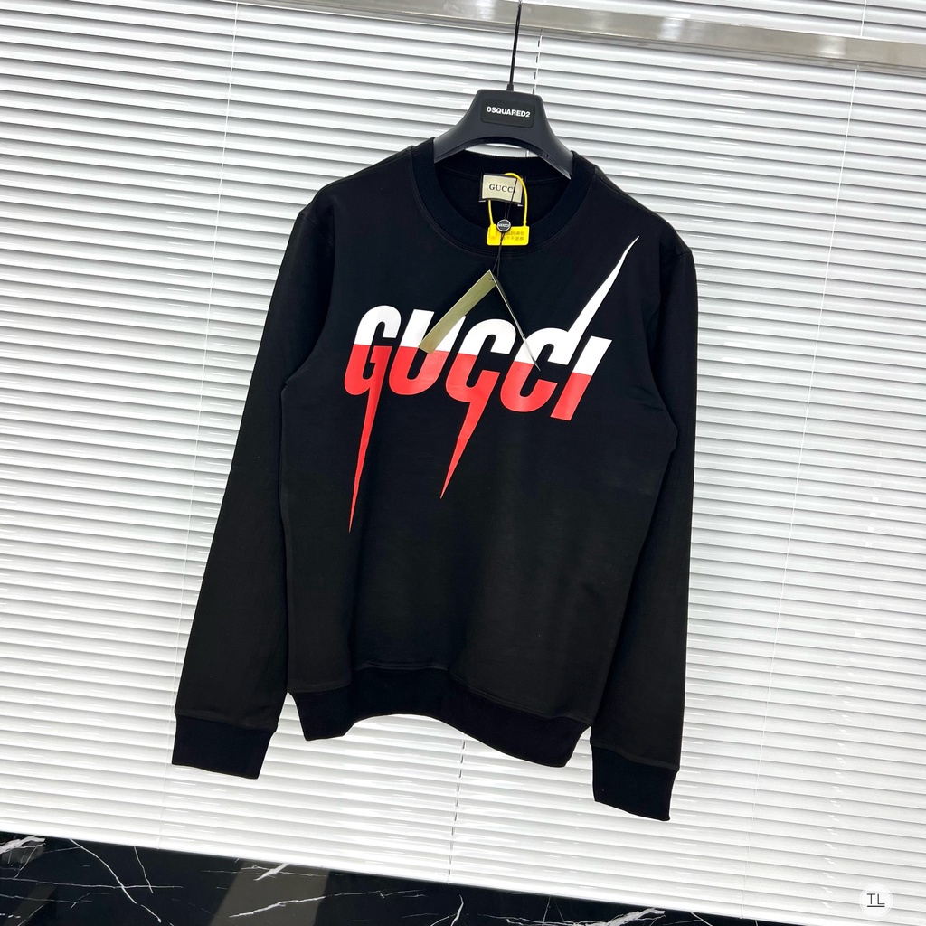 Áo Sweater Nỉ Bông Dầy ấm tay dài mẫu Gucci tia sét, nẫu áo cực ấm cho màu đông năm nay. áo nỉ cặp đôi nam nữ