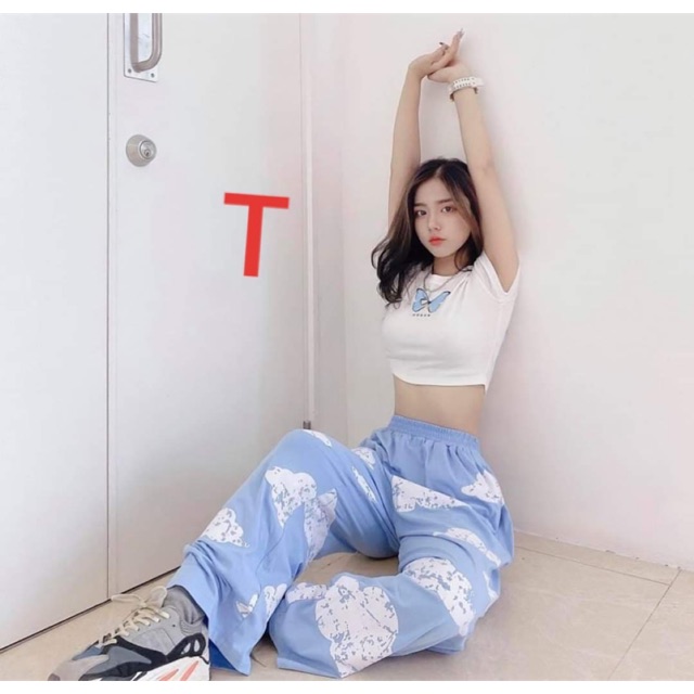 Áo crt bozip in bướm xanh TTD359