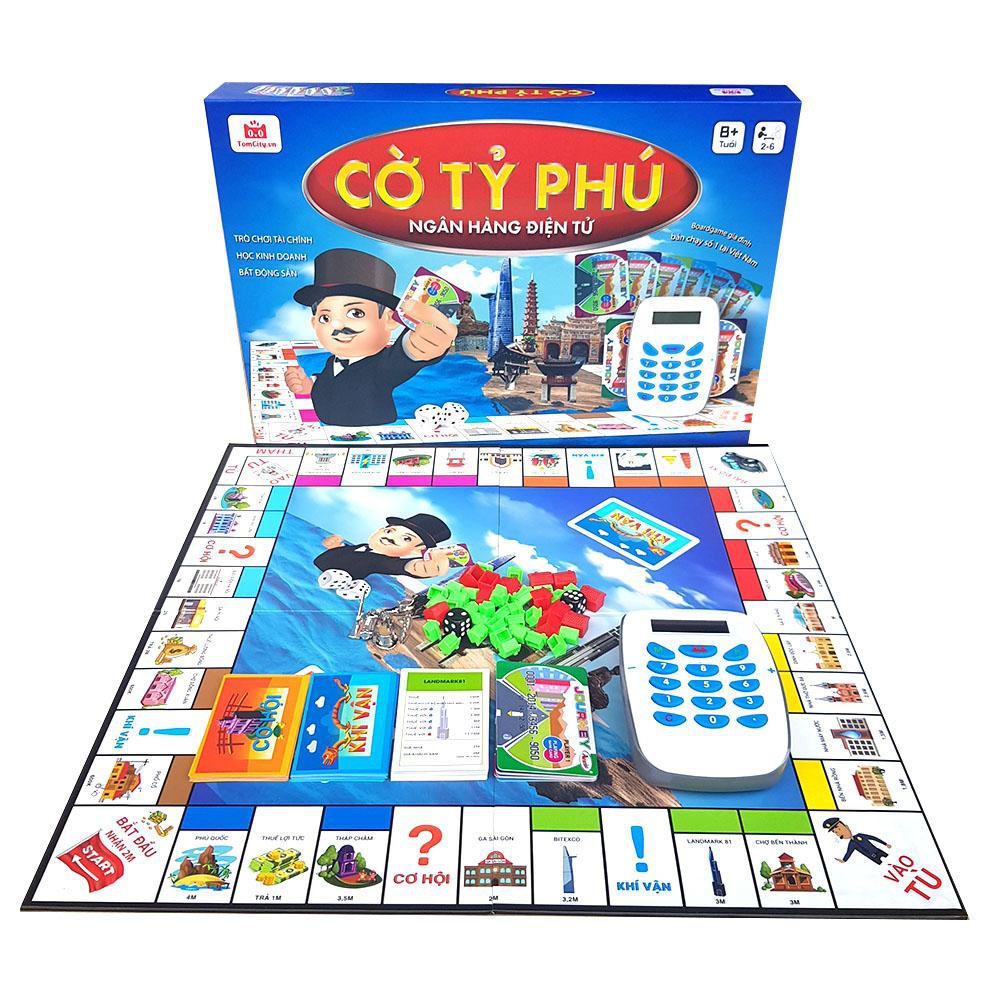 Jabi Toys - Cờ Tỷ Phú Việt Nam - Monopoly Ngân Hàng Điện Tử có máy tính tiền