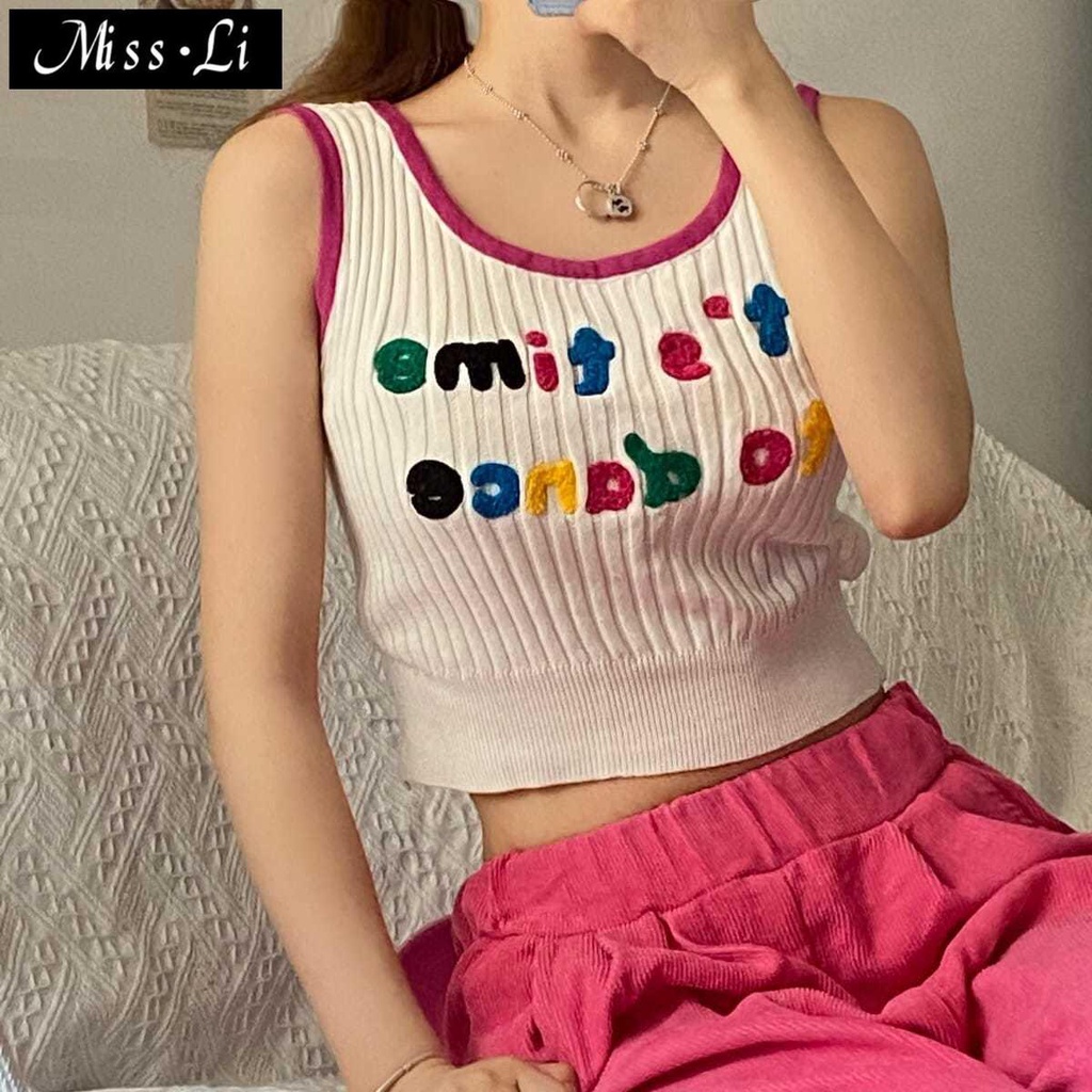 Áo Hai Dây Dệt Kim Dáng Ôm Phong Cách Hàn Quốc Mẫu Mới Thời Trang Mùa Hè 2022 Dành Cho Bạn Nữ