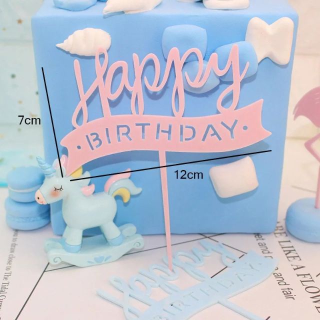 Set 10 Phụ Kiện Trang Trí Bánh Kem Bằng acrylic Chất Lượng Cao