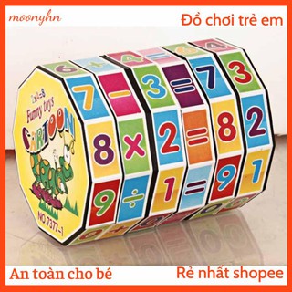 Rubik toán học Onshine câu đố kỹ thuật số cho trẻ em tính toán kỹ thuật số hình trụ khối Rubik cộng, trừ, nhân và chia