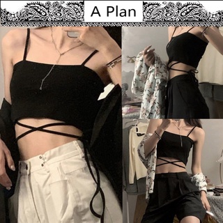 áo 2 dây áo hai dây croptop chéo nhỏ dáng ôm màu trơn cho nữ