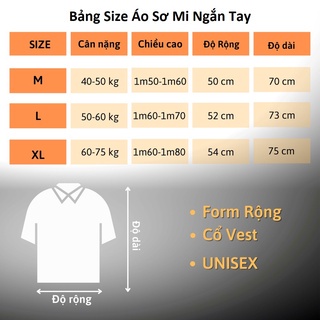 Áo sơ mi tay ngắn nam nữ form rộng - kiểu sơ mi cổ vest unisex Hàn Quốc, chất vải lụa dãn TF4