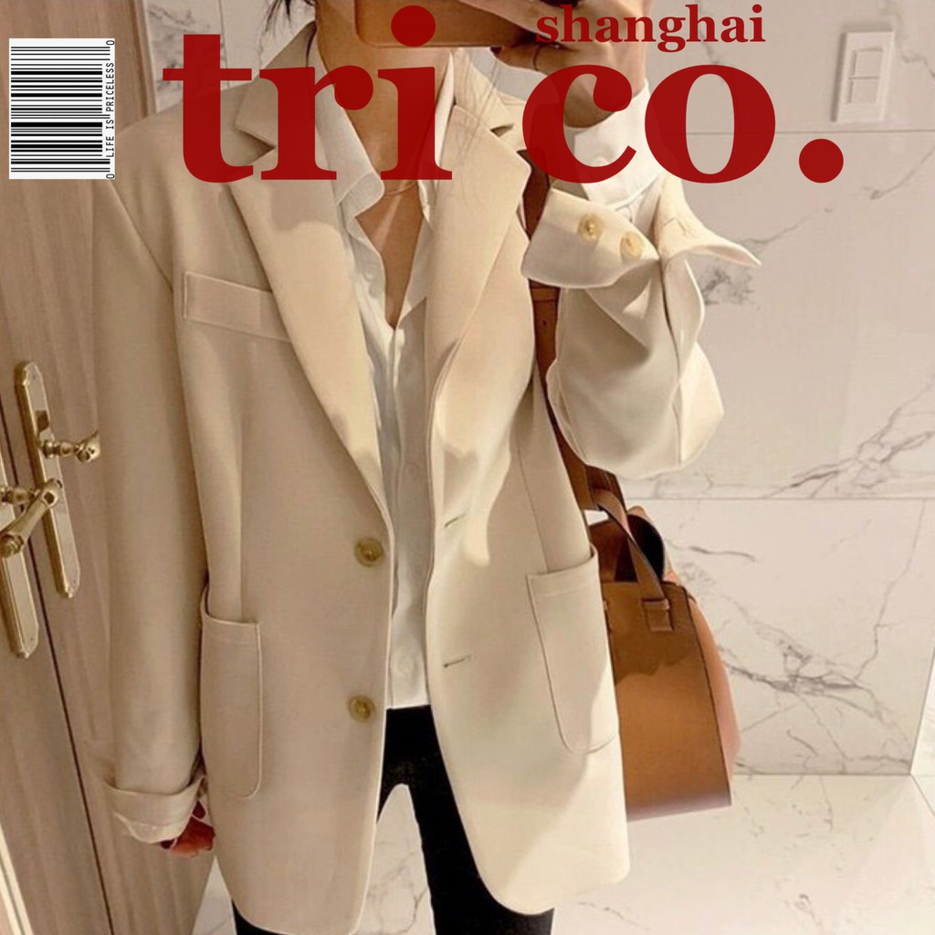 Áo Khoác Blazer Thời Trang Xuân Thu 2021 Phong Cách Hàn Quốc Cho Nữ