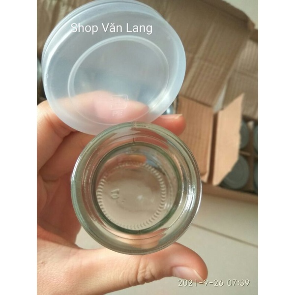 Hũ thuỷ tinh làm sữa chua có nắp loại to dày hình hello kitty