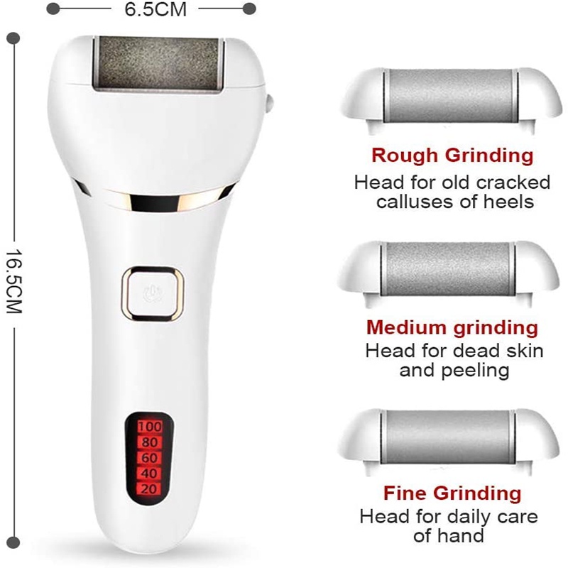 Bộ Dụng Cụ Đánh Bóng Bàn Chân Tẩy Tế Bào Chết Bằng ABS Sạc USB