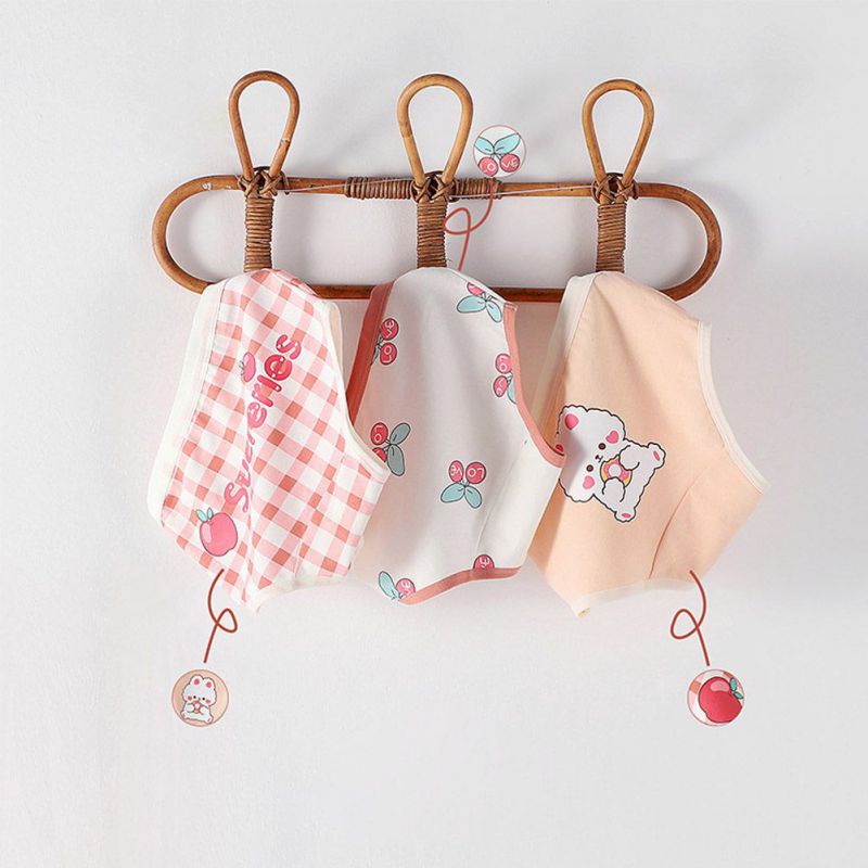 Set 3 Quần Lót Cotton Tam Giác Cho Bé Gái