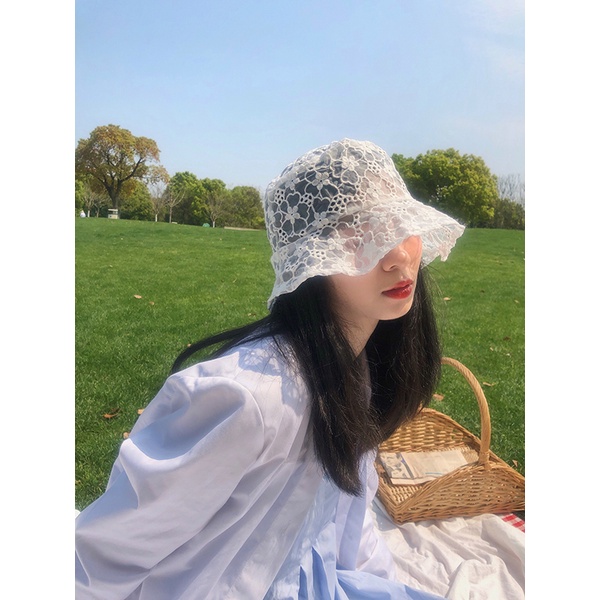 [SẴN]- Mũ nón bucket ren hoa phong cách Ulzzang (M71)