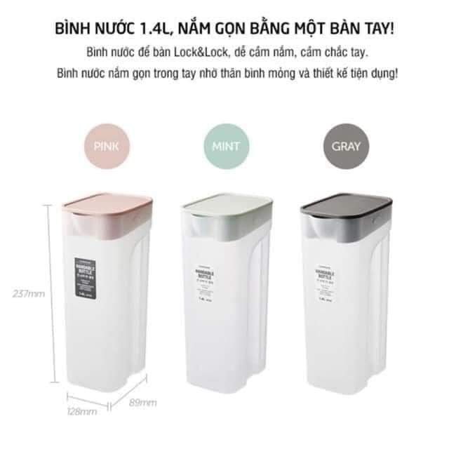 BÌNH NƯỚC NHỰA LOCK&amp;LOCK 1.4 LÍT - Hàng khuyến mãi của Friso