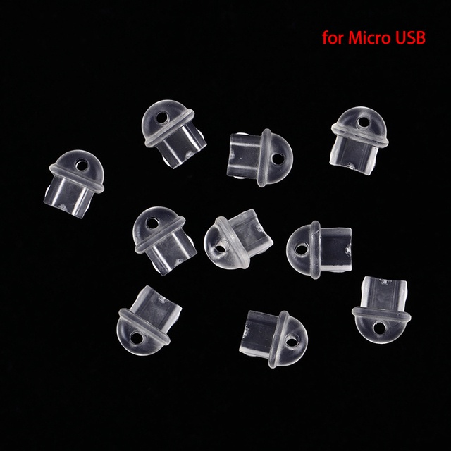 Nắp Đậy Cổng Sạc Type C Chống Bụi 3.5mm Màu Trong Suốt Cho Điện Thoại DIY