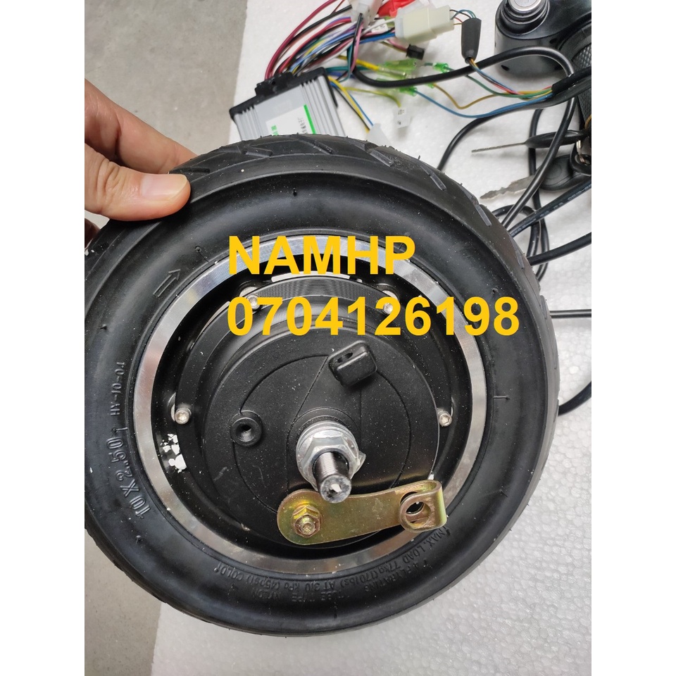 Bộ động cơ  10 inch, chuyên lắp xe scooter, chế xe điện trẻ em, xe 3 bánh đồ chơi