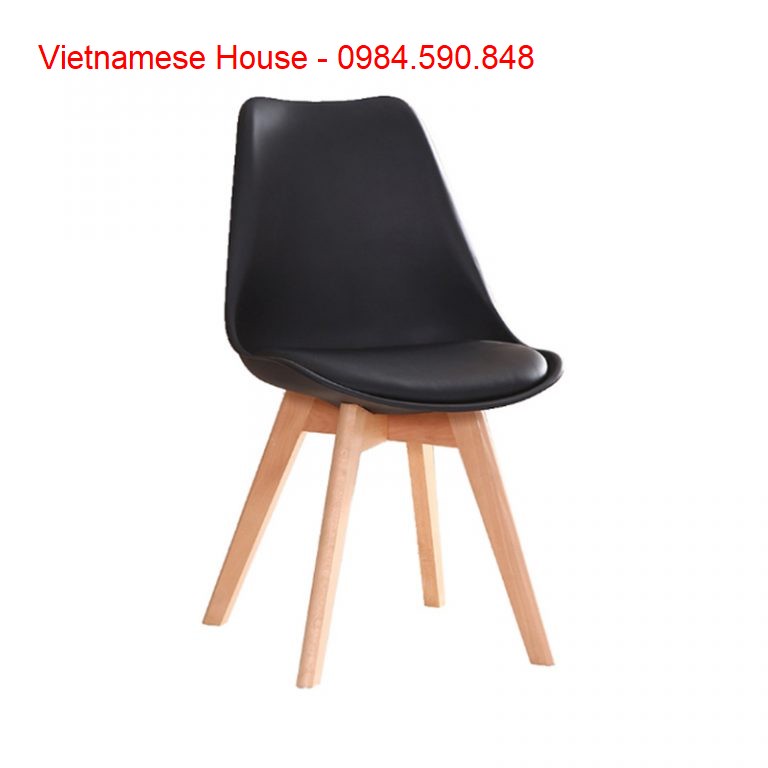 Ghế EAMES chân gỗ có đệm hàng nhập khẩu 100%