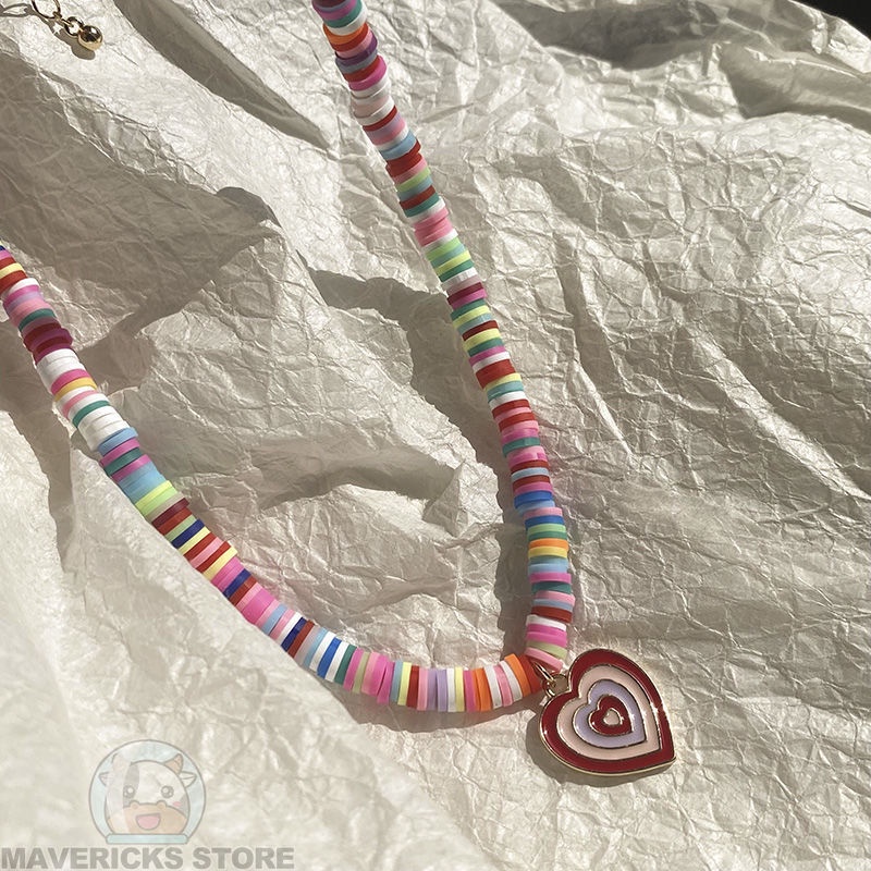 Vòng cổ Mặt Trái Tim Nhiều Màu Sắc 2022
