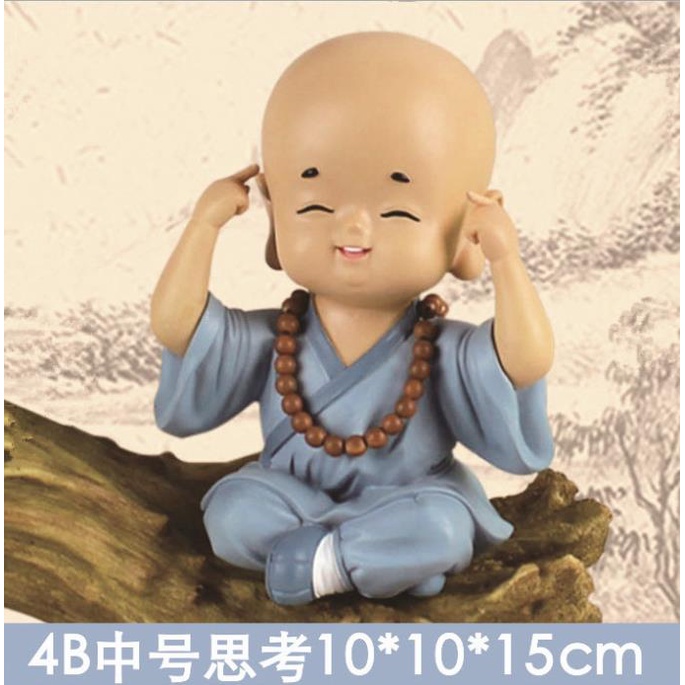 Tượng Chú Tiểu Áo Xanh Size Vừa 15cm