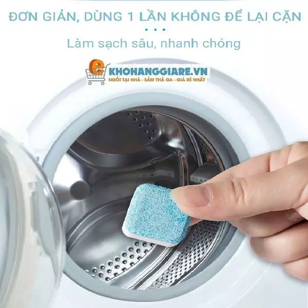 Hộp 12 Viên Tẩy Lồng Vệ Sinh Lồng Máy Giặt, Viên Thả Vệ Sinh Sạch sẽ tiện lợi tiếp kiệm chi phí hiệu quả