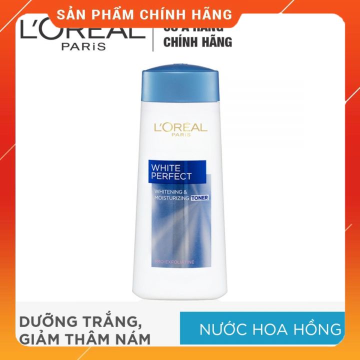 [chính hãng]Nước hoa hồng se khít lỗ chân lông và trắng mịn da L'O.real Paris Aura Perfect 200ml chai màu xanh