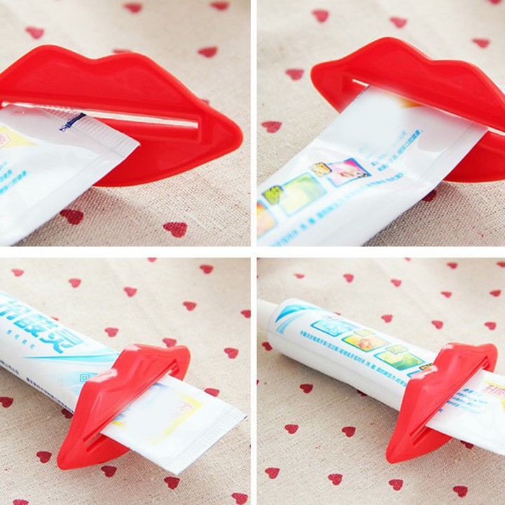 Dụng cụ đẩy kem đánh răng đa năng hình đôi môi - Kẹp bóp nặn tuýp kem mỹ phẩm skincare tiện ích youngcityshop 30.000