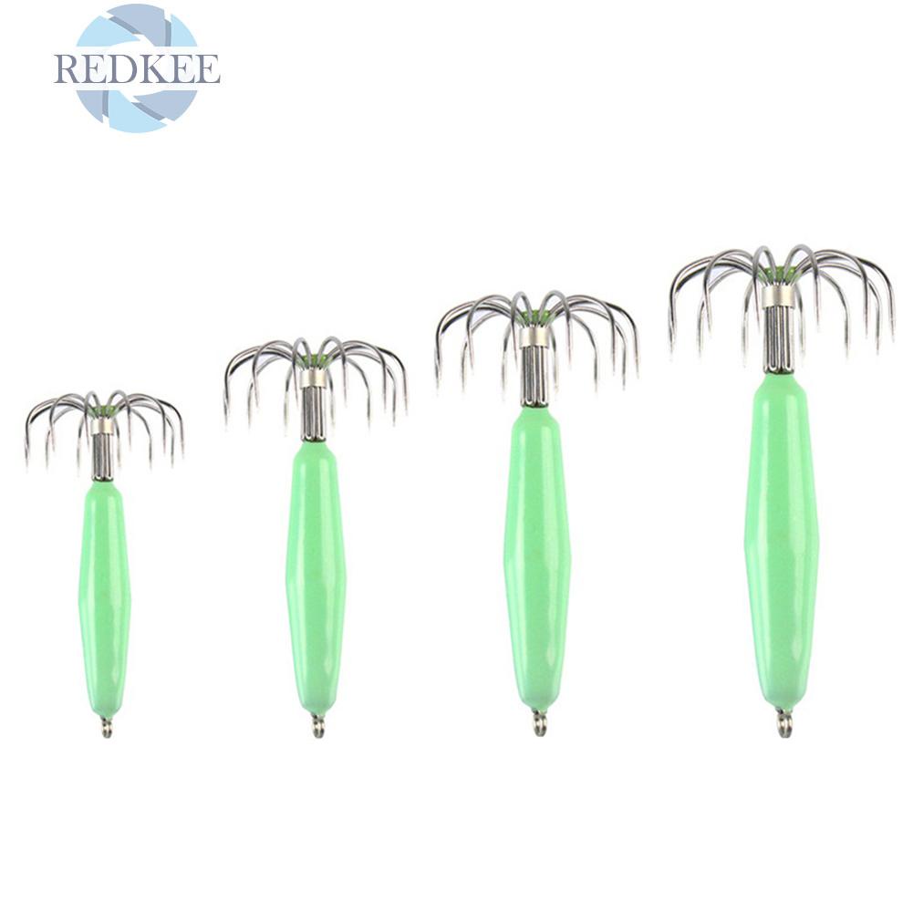 Mồi Câu Cá Giả Hình Mực Dạ Quang 12 Móng