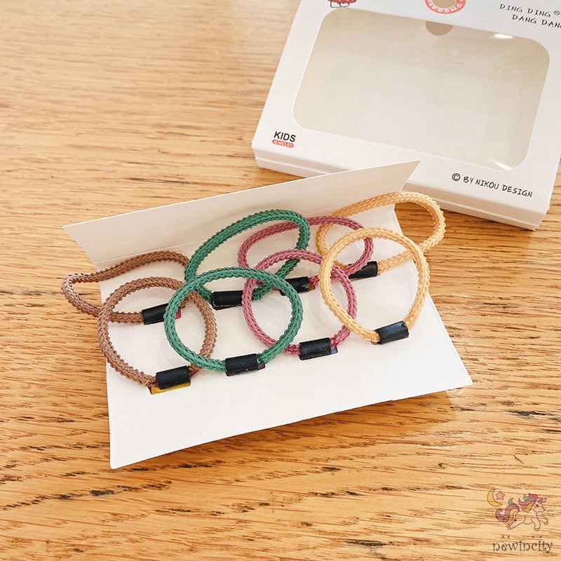 Set 10/ 8 kẹp tóc/ dây buộc tóc hình động vật hoạt hình xinh xắn cho bé gái