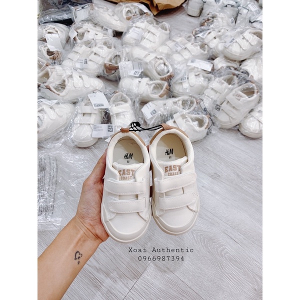Giày sneaker trắng, giày thời trang cho bé HM auth