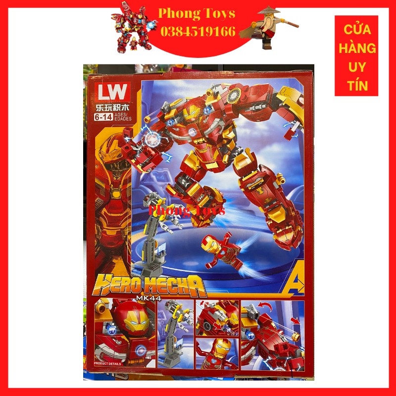LẮP RÁP XẾP HÌNH LW 2018 : BỘ GIÁP CỦA NGƯỜI SẮT MK44 IRON MAN 568 MẢNH